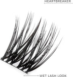 Nanolash DIY Eyelash Extensions 36 pcs - cluster lashes DIY, cluster false eyelashes for lash extensions at home, individual cluster lashes (HEARTBREAKER) - Eyelash Extensions - British D'sire
