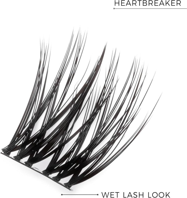 Nanolash DIY Eyelash Extensions 36 pcs - cluster lashes DIY, cluster false eyelashes for lash extensions at home, individual cluster lashes (HEARTBREAKER) - Eyelash Extensions - British D'sire