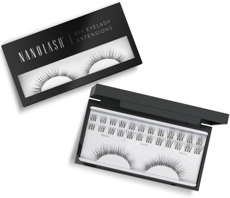 Nanolash DIY Eyelash Extensions 36 pcs - cluster lashes DIY, cluster false eyelashes for lash extensions at home, individual cluster lashes (INNOCENT) - Eyelash Extensions - British D'sire Main image