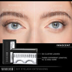 Nanolash DIY Eyelash Extensions 36 pcs - cluster lashes DIY, cluster false eyelashes for lash extensions at home, individual cluster lashes (INNOCENT) - Eyelash Extensions - British D'sire