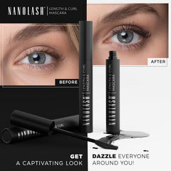 Nanolash Length&Curl Mascara 10 ml - lengthening and curling mascara, the effect of perfectly long and perfectly curled eyelashes, black mascara - Mascara - British D'sire