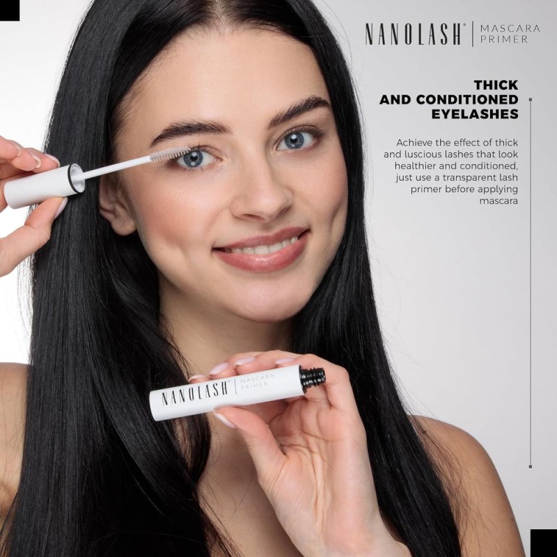 Nanolash Mascara Primer 10 ml - increases volume, mascara base, eyelash nourishing base, transparent lash primer - Mascara Primer - British D'sire