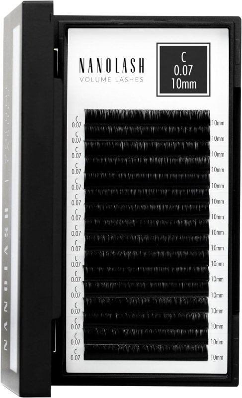 Nanolash Volume Lashes - false lashes for professional eyelash extensions, volume eyelash extensions (0.07 C, 10mm) - False Eyelashes - British D'sire Main image