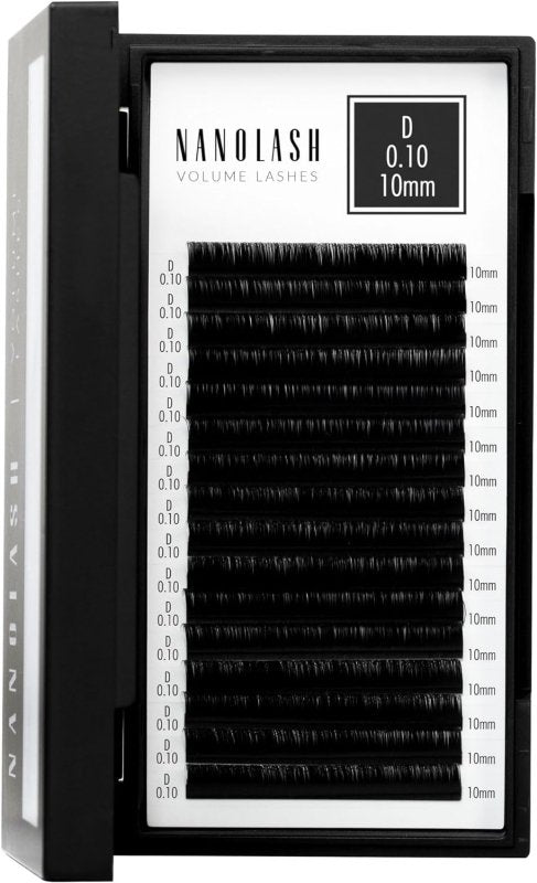 Nanolash Volume Lashes - false lashes for professional eyelash extensions, volume eyelash extensions (0.10 D, 10mm) - False Eyelashes - British D'sire