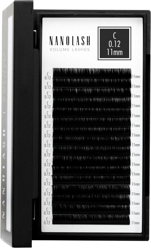 Nanolash Volume Lashes - false lashes for professional eyelash extensions, volume eyelash extensions (0.12 C, 11mm) - False Eyelashes - British D'sire Main image