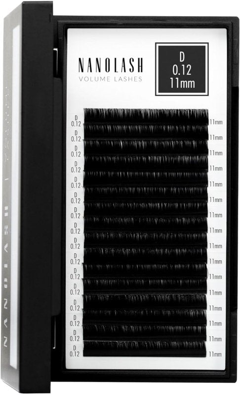 Nanolash Volume Lashes - false lashes for professional eyelash extensions, volume eyelash extensions (0.12 D, 11mm) - False Eyelashes - British D'sire