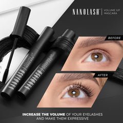 Nanolash Volume Up Mascara 10 ml - thickening mascara, effect of full and thick eyelashes, increasing volume, volumizing mascara, black mascara - Mascara - British D'sire