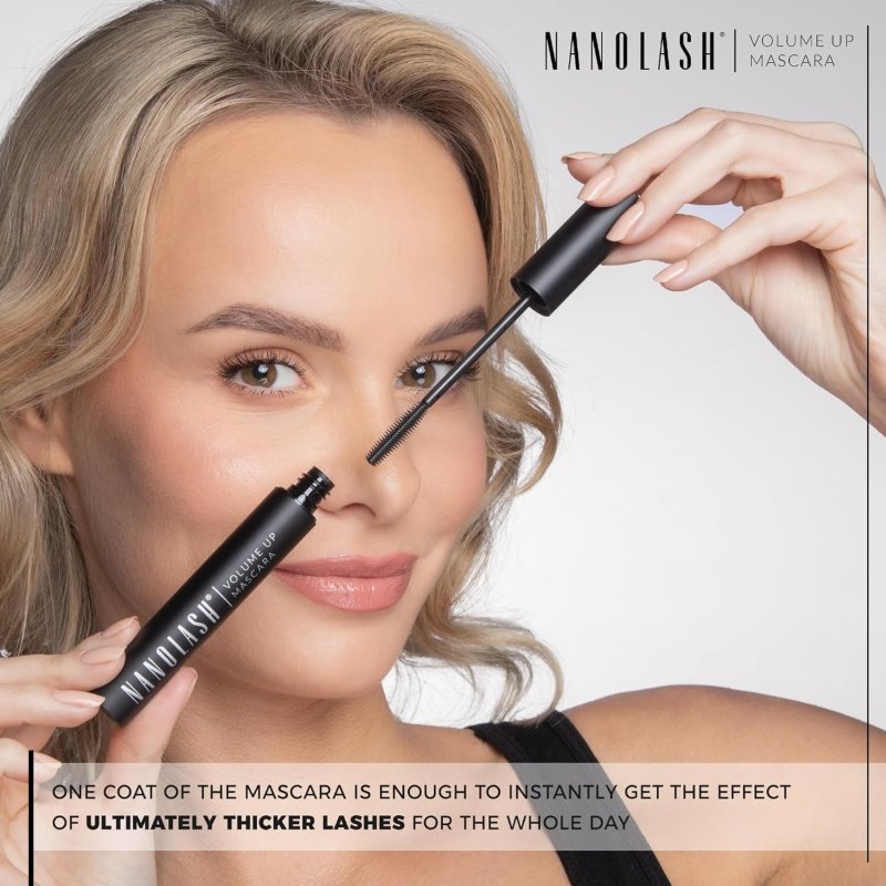 Nanolash Volume Up Mascara 10 ml - thickening mascara, effect of full and thick eyelashes, increasing volume, volumizing mascara, black mascara - Mascara - British D'sire