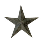 Natural Grey Distressed Metal Star Decoration 37cm - Christmas Decor - British D'sire