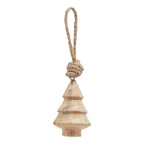 Natural Hand Turned Wooden Tree Bauble - Christmas Decor - British D'sire