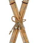 Natural Rustic Crossed Skis Christmas Hanging Decoration - Christmas Decor - British D'sire