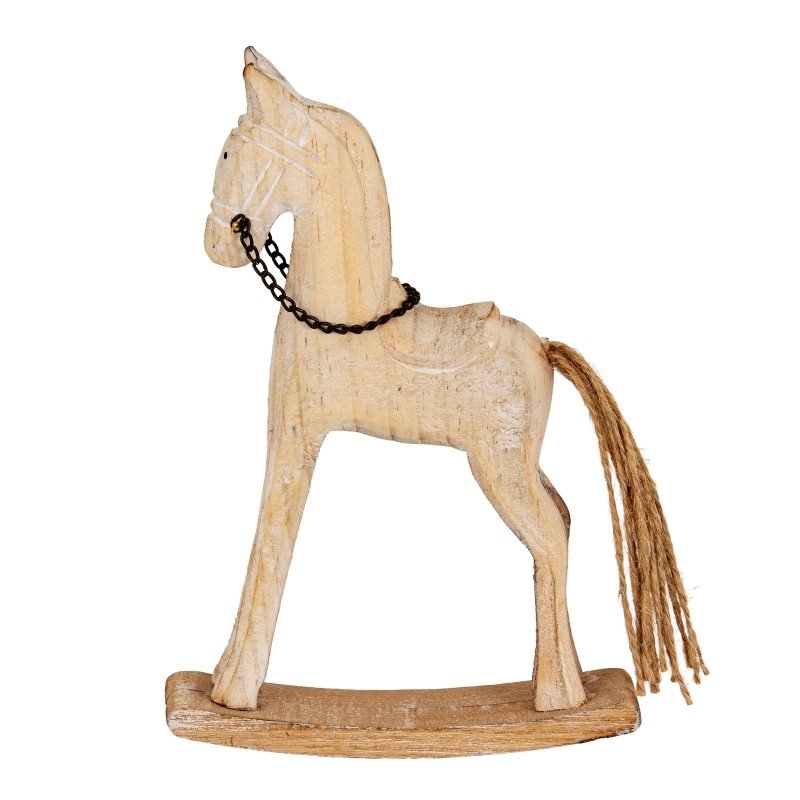 Natural Rustic Rocking Horse - Christmas Decor - British D'sire