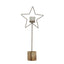 Natural Rustic Star On Wood Stand With Glass Votive - Christmas Decor - British D'sire