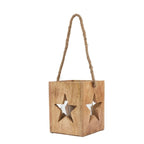 Natural Wooden Large Star Tealight Candle Holder - Candle Holders - British D'sire