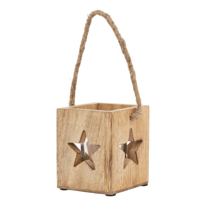 Natural Wooden Small Star Tealight Candle Holder - Candle Holders - British D'sire
