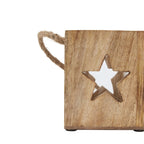 Natural Wooden Small Star Tealight Candle Holder - Candle Holders - British D'sire
