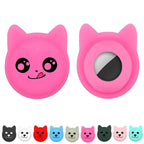 Naughty Smile Cute Cartoon Pet Collar Anti - lost Tracker Silicone Case For AirTag(Fluorescent Blue) - British D'sire
