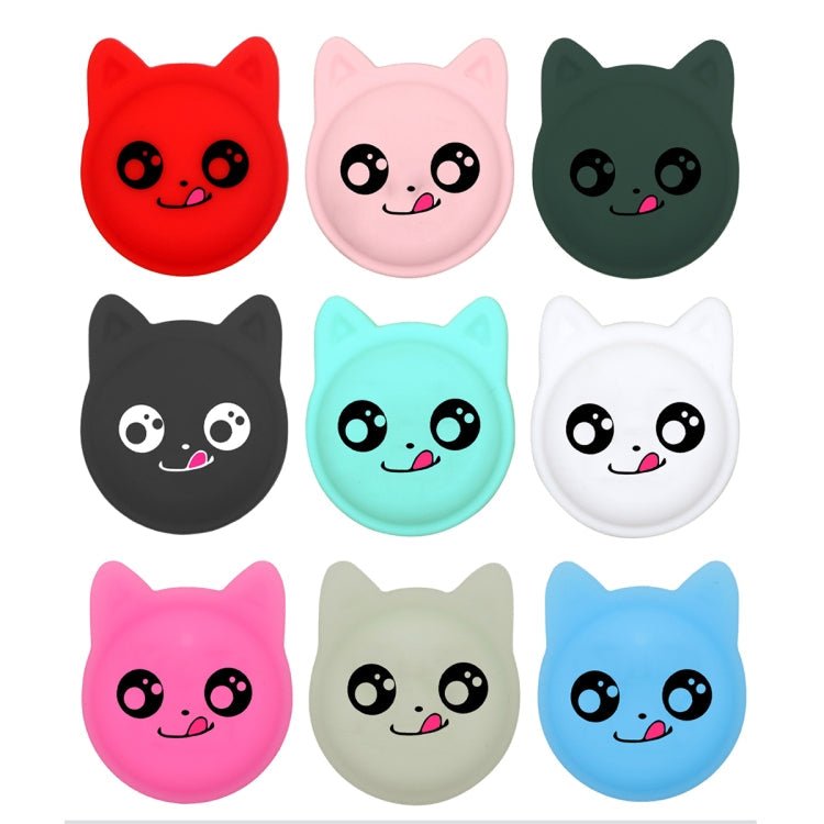 Naughty Smile Cute Cartoon Pet Collar Anti - lost Tracker Silicone Case For AirTag(Fluorescent Blue) - British D'sire