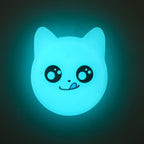 Naughty Smile Cute Cartoon Pet Collar Anti - lost Tracker Silicone Case For AirTag(Fluorescent Blue) - British D'sire