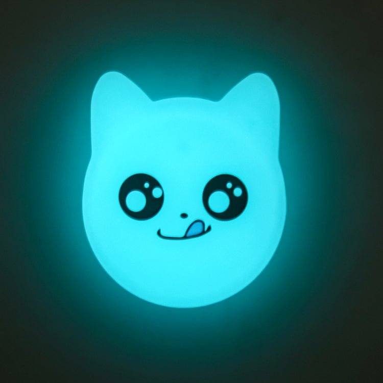 Naughty Smile Cute Cartoon Pet Collar Anti - lost Tracker Silicone Case For AirTag(Fluorescent Blue) - British D'sire