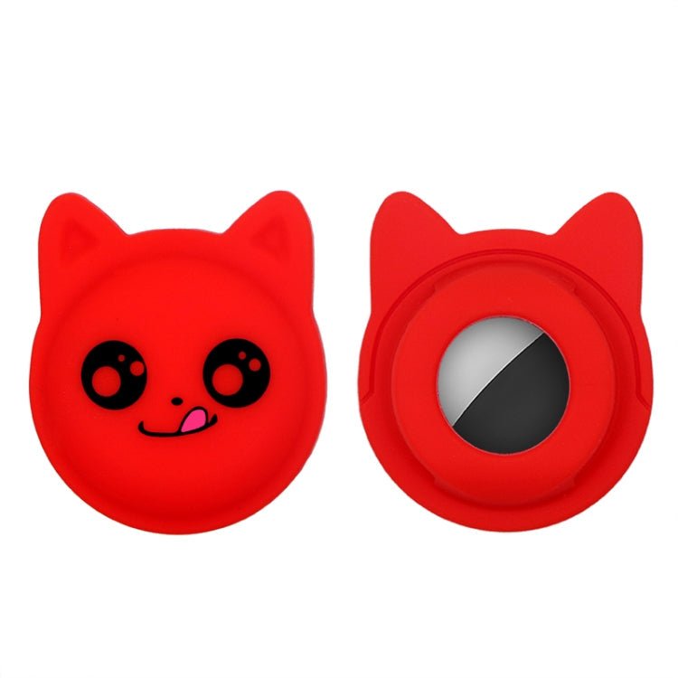Naughty Smile Cute Cartoon Pet Collar Anti-lost Tracker Silicone Case For AirTag(Red) - British D'sire Main image