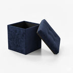 Crushed Velvet Square Storage Box with Lid Elegant Organizer for Any Room - Blush Pink