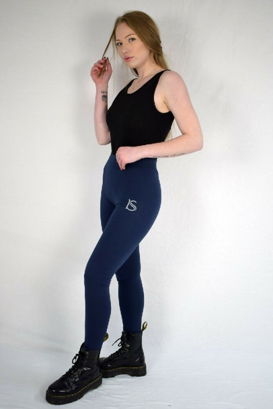 Navy Blue Leggings for Women | Tights Yoga Pants - Clothing - British D'sire