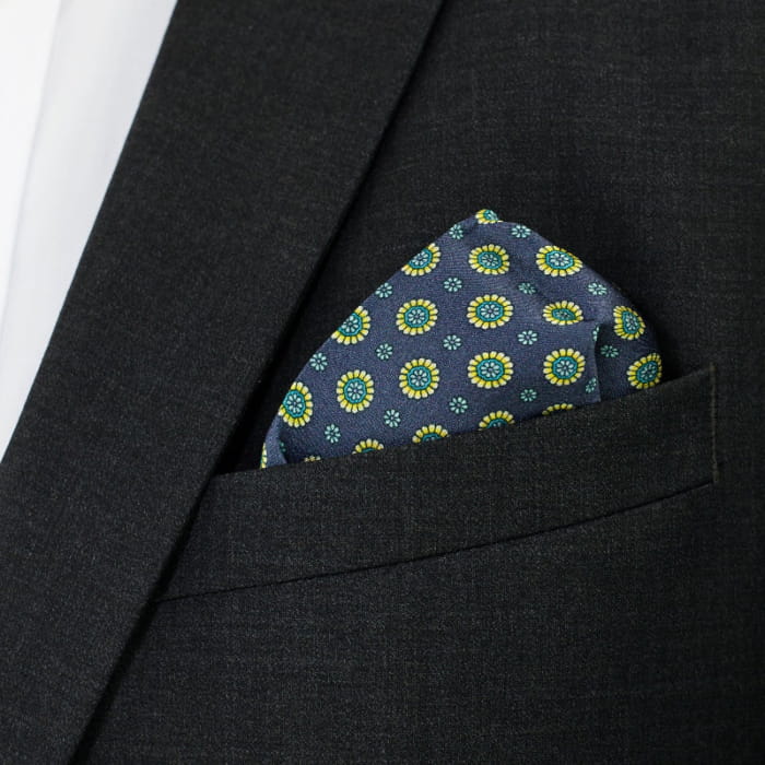 Navy Silk Pocket Square - All Products - British D'sire