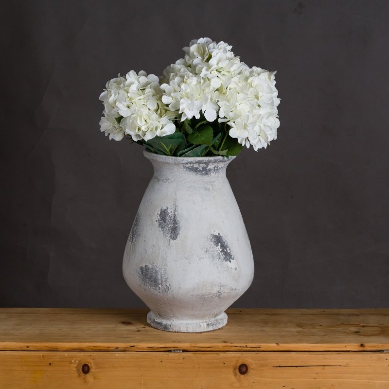 Naxos Large Antique White Vase - Antique White Decorative Vase - Vases - British D'sire