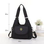 NBC Cross Body Tote Shoulder Bag Multiple Zip Compartments - British D'sire