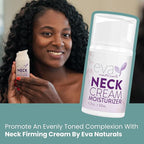 Neck Firming Cream by Eva Naturals (50 ml) Airless Pump - Firming Lotion for Sagging Neck, Face, and Décolleté - Fights Wrinkles and Promotes Elasticity and Youthful Skin - With Vitamin C - British D'sire