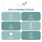 Neck Firming Cream by Eva Naturals (50 ml) Airless Pump - Firming Lotion for Sagging Neck, Face, and Décolleté - Fights Wrinkles and Promotes Elasticity and Youthful Skin - With Vitamin C - British D'sire