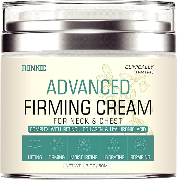 Neck Firming Cream, Double Chin Reducer, Neck and Chest Tightening Cream, Anti Aging Moisturizer for Neck & Décolleté with Retinol Collagen & Hyaluronic Neck Cream - 1.7 FL OZ - British D'sire Main image