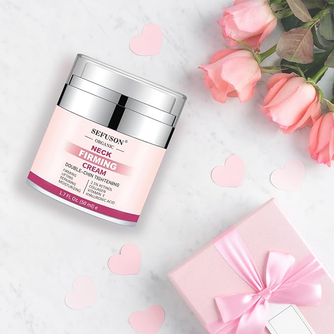 Neck Firming Cream, Neck Cream For Wrinkles & Fine Lines, Moisturizer with Retinol Collagen and Hyaluronic Acid, Crepe Skin Repair Cream - British D'sire