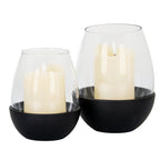 Neris Medium Candle Holder With Glass Goblet - Candle Holder - British D'sire