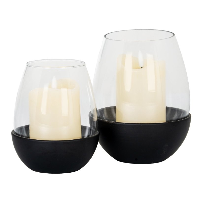 Neris Medium Candle Holder With Glass Goblet - Candle Holder - British D'sire