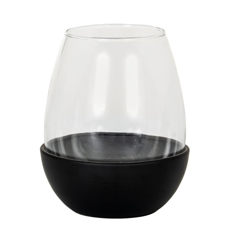 Neris Medium Candle Holder With Glass Goblet - Candle Holder - British D'sire
