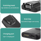 NETUM E800 2D QR Barcode Cell Phone Back Clip Portable Wireless Bluetooth Scanner - British D'sire