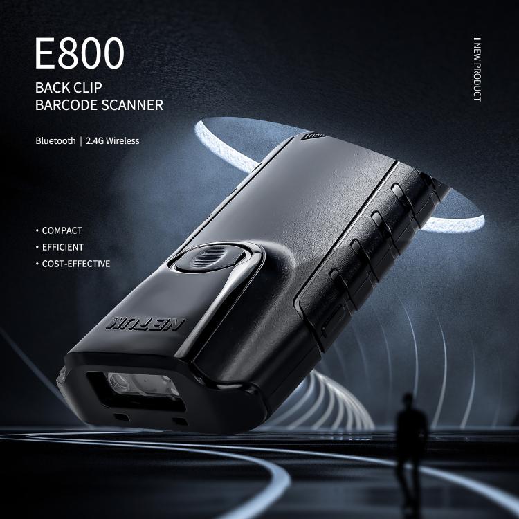 NETUM E800 2D QR Barcode Cell Phone Back Clip Portable Wireless Bluetooth Scanner - British D'sire