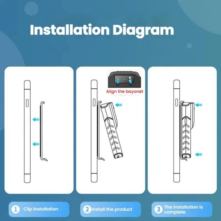NETUM E800 2D QR Barcode Cell Phone Back Clip Portable Wireless Bluetooth Scanner - British D'sire
