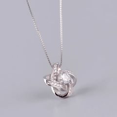 New arrivals real 925 sterling silver crystal clover necklaces pendant hot sales pure silver jewellery for women - Necklaces & Pendants - British D'sire