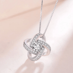 New arrivals real 925 sterling silver crystal clover necklaces pendant hot sales pure silver jewellery for women - Necklaces & Pendants - British D'sire
