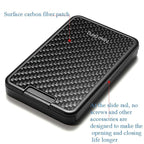 New - Bring Carbon Fiber Metal Card Holder Male Personality Card Holder Anti - Theft RFID Ultra - Thin Small Card Box(Black) - British D'sire