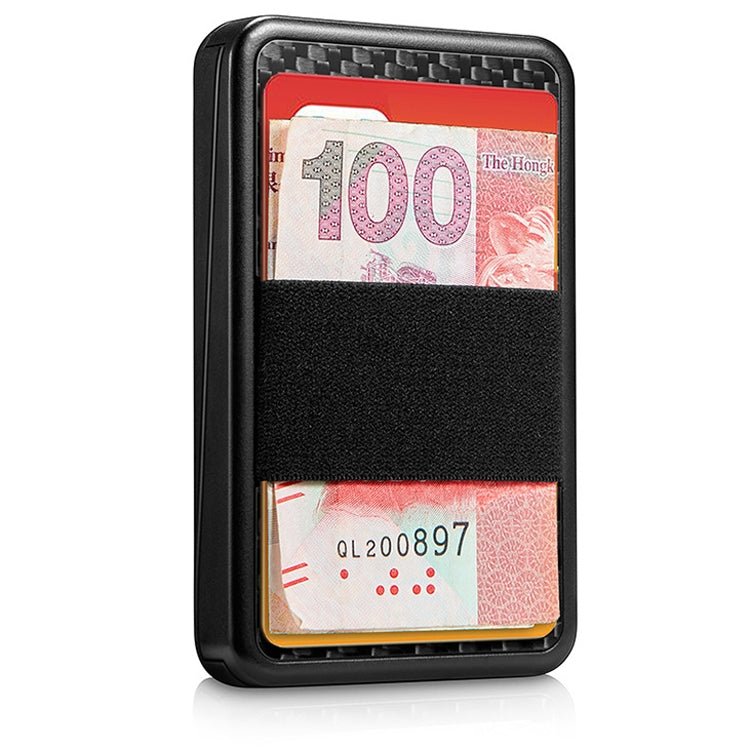 New - Bring Carbon Fiber Metal Card Holder Male Personality Card Holder Anti - Theft RFID Ultra - Thin Small Card Box(Black) - British D'sire