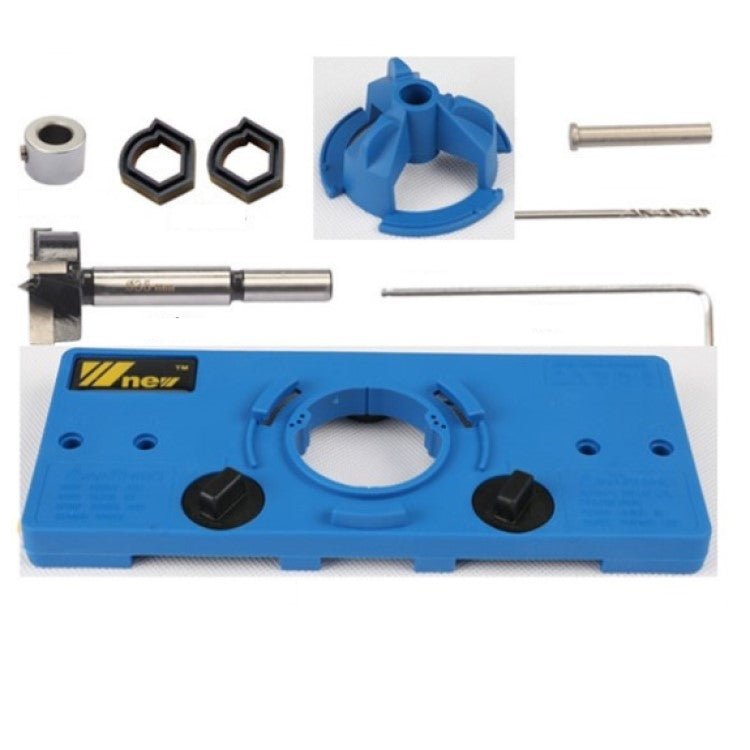 New Cabinet Door Window Cabinet Door Hole Puncher Hinge Hole Locator(Blue) - British D'sire Main image