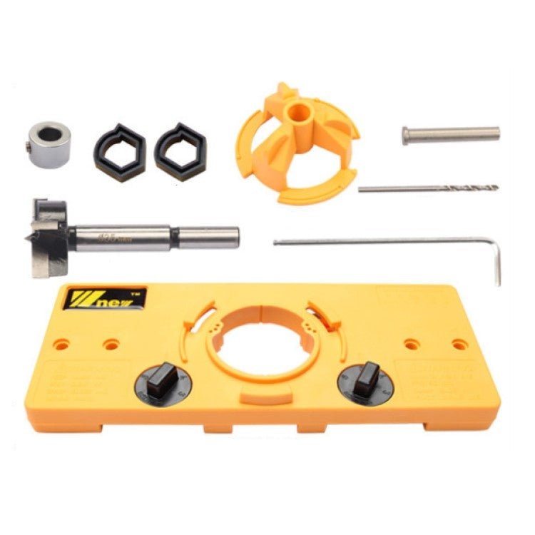 New Cabinet Door Window Cabinet Door Hole Puncher Hinge Hole Locator(Yellow) Secondary image