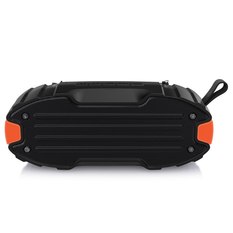 New Rixing NR - 907FM TWS Outdoor Bluetooth Speaker Support Hands - free Call / FM with Handle & Antenna(Orange) - British D'sire