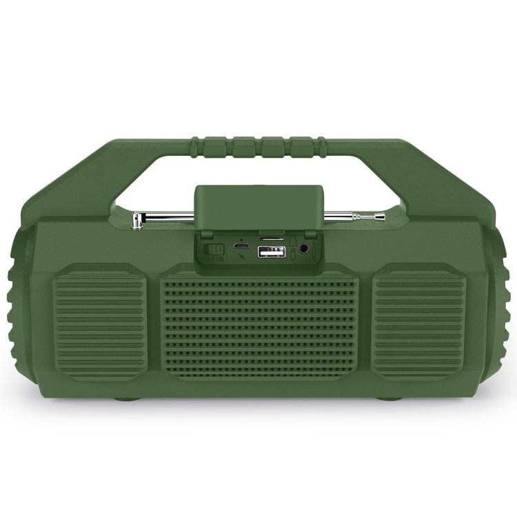 NewRixing NR - 4025FM Outdoor Splash - proof Water Portable Bluetooth Speaker, Support Hands - free Call / TF Card / FM / U Disk(Green) - British D'sire