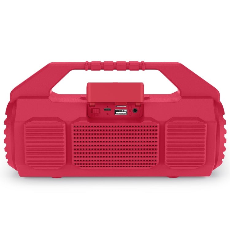 NewRixing NR - 4025P with Screen Outdoor Splash - proof Water Portable Bluetooth Speaker, Support Hands - free Call / TF Card / FM / U Disk(Red) - British D'sire