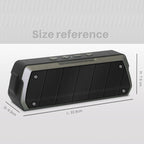 NewRixing NR - 5000 IPX5 High Fidelity Bluetooth Speaker, Support Hands - free Call / TF Card / FM / U Disk(Grey) - British D'sire